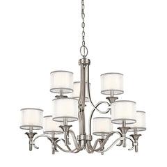 Lustre Lacey 9 lumières blanc, verre
