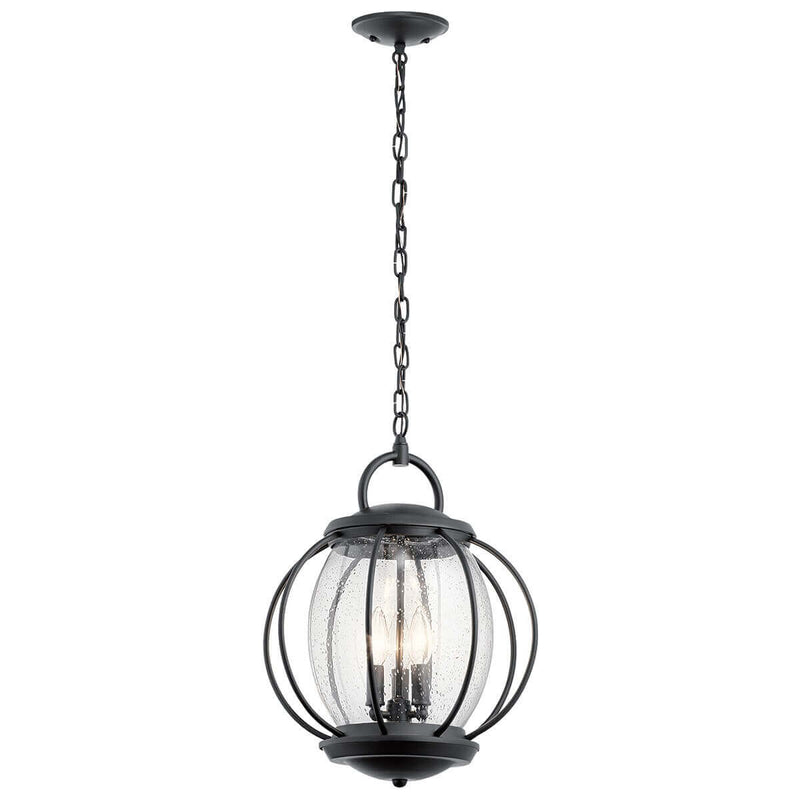 Suspension extérieure Vandalia 3 lumières noire