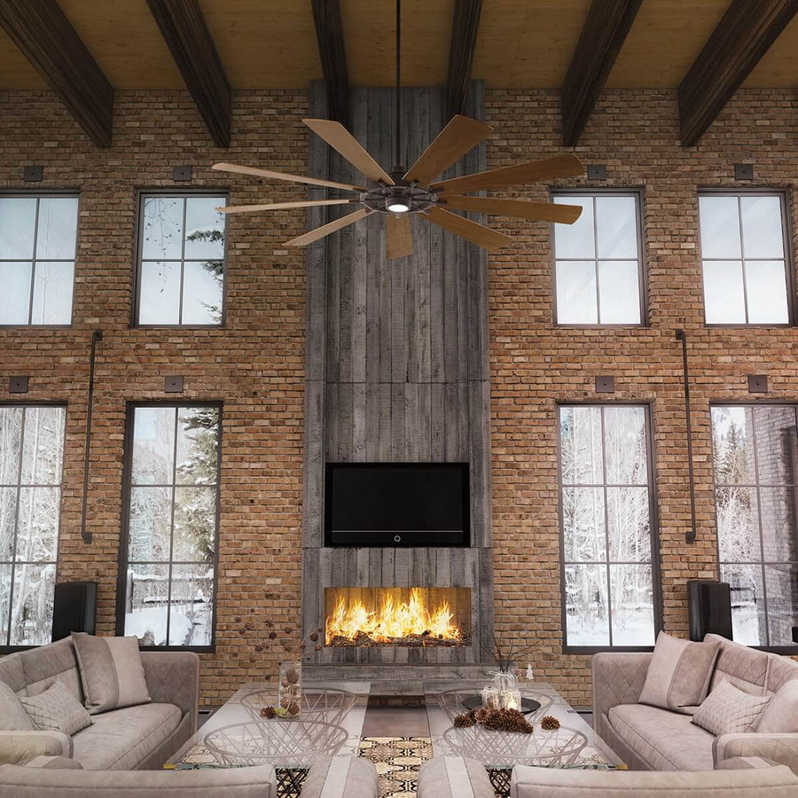 Ventilateur de plafond lumineux Gentry XL bois