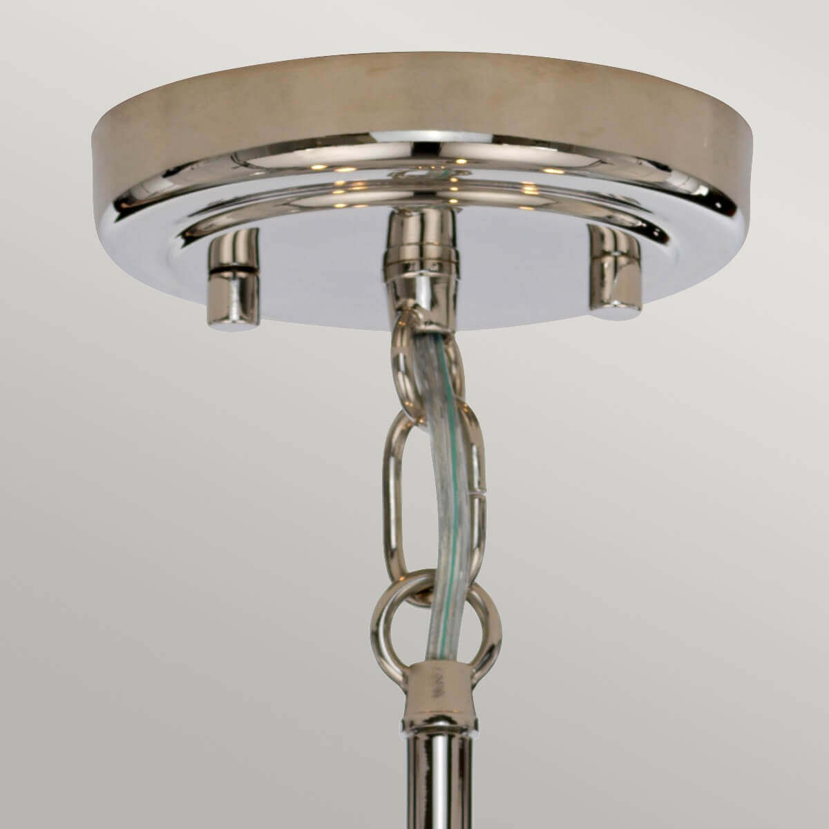 Lustre Kula 5 lumières nickel poli, verre