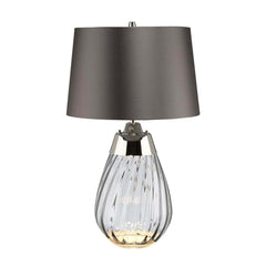 Lampe à poser Lena fumée, verre, H 60,5 cm