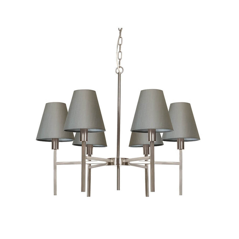 Lustre Lucerne 6 lumières nickel satiné