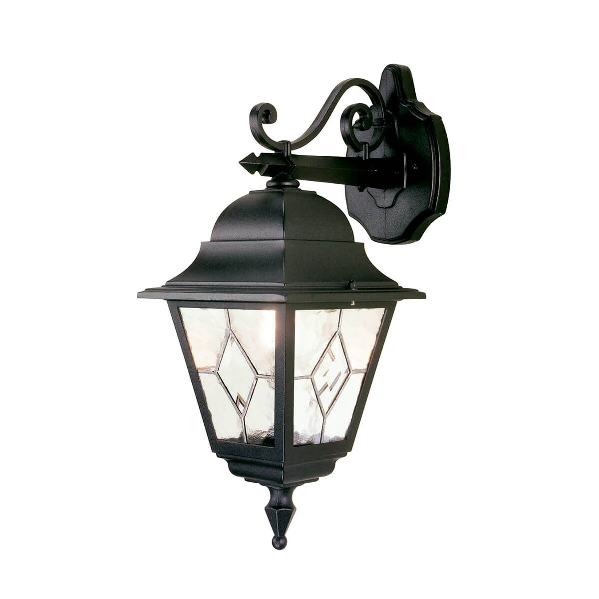 Applique extérieure Norfolk noire, verre, H 45 cm (NR2-BLK)