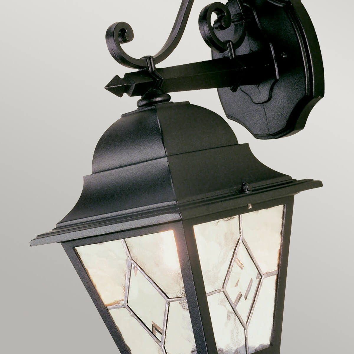 Applique extérieure Norfolk noire, verre, H 45 cm (NR2-BLK)