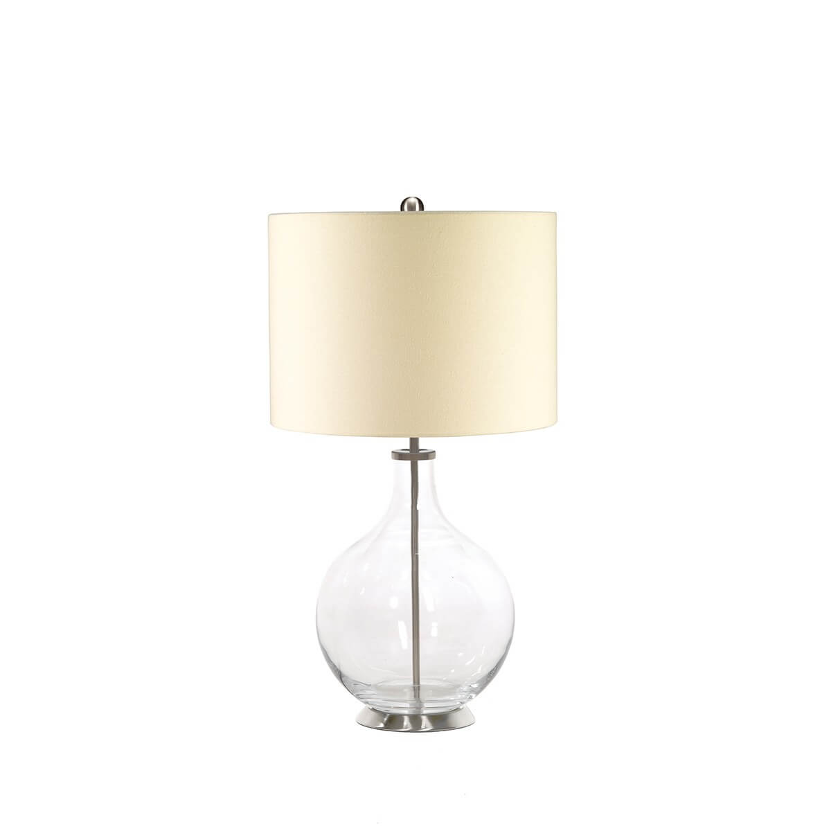 Lampe à poser Orb transparente, verre