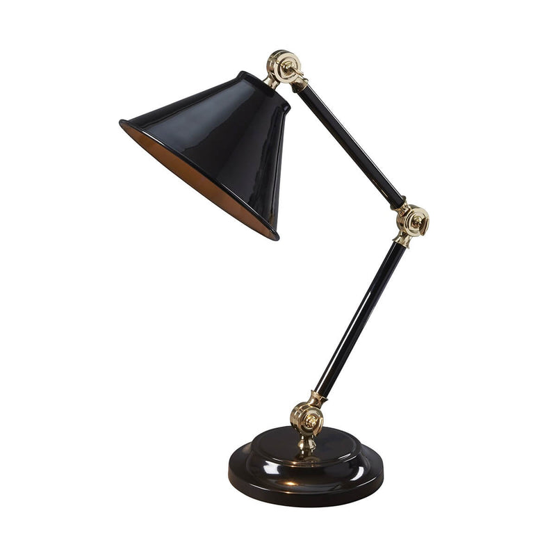 Lampe à poser Provence Element noire et laiton poli