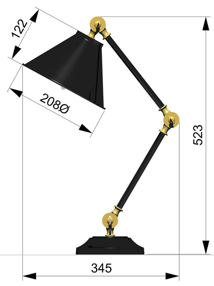 Lampe à poser Provence Element blanche et nickel poli
