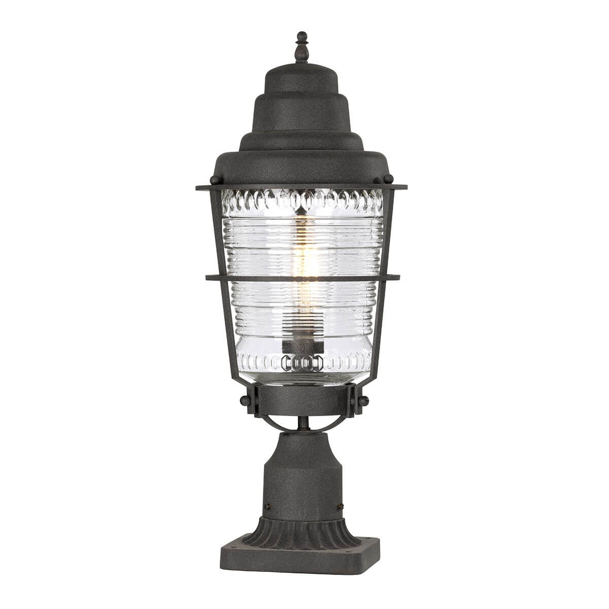 Lampadaire extérieur Chance Harbor transparent, verre