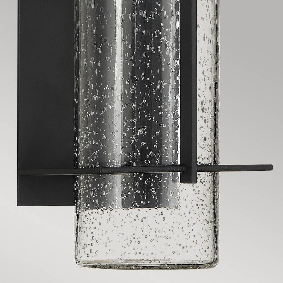 Applique extérieure Eames noire et transparente, verre, H 41 cm