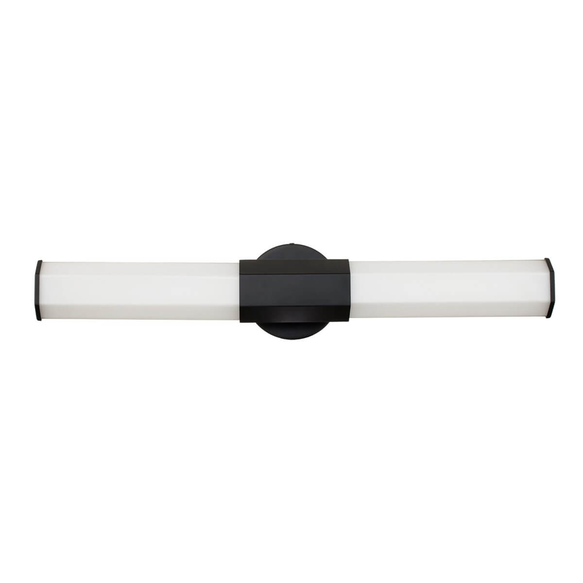 Applique murale Facet noire mat et opale, verre, H 65,9 cm