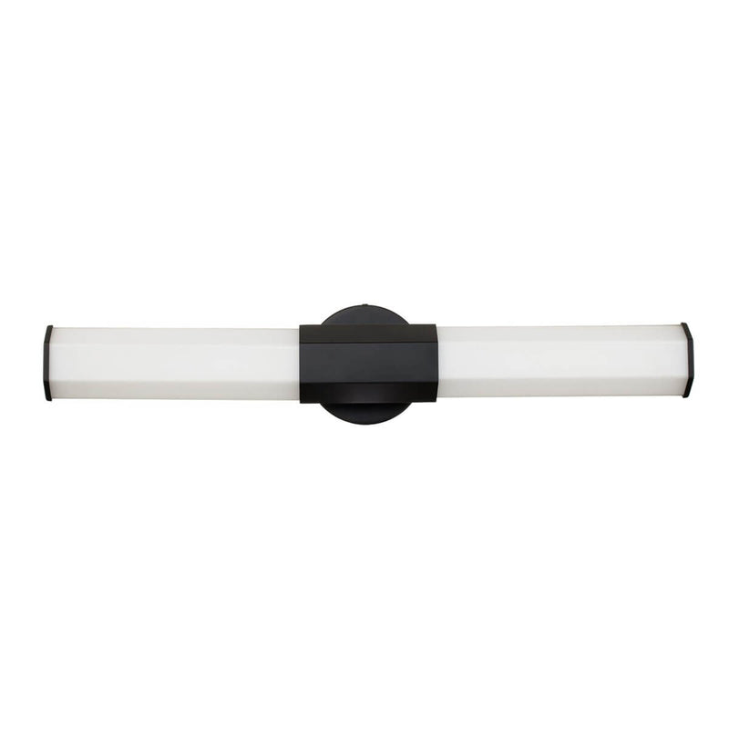 Applique murale Facet noire mat et opale, verre, H 65,9 cm