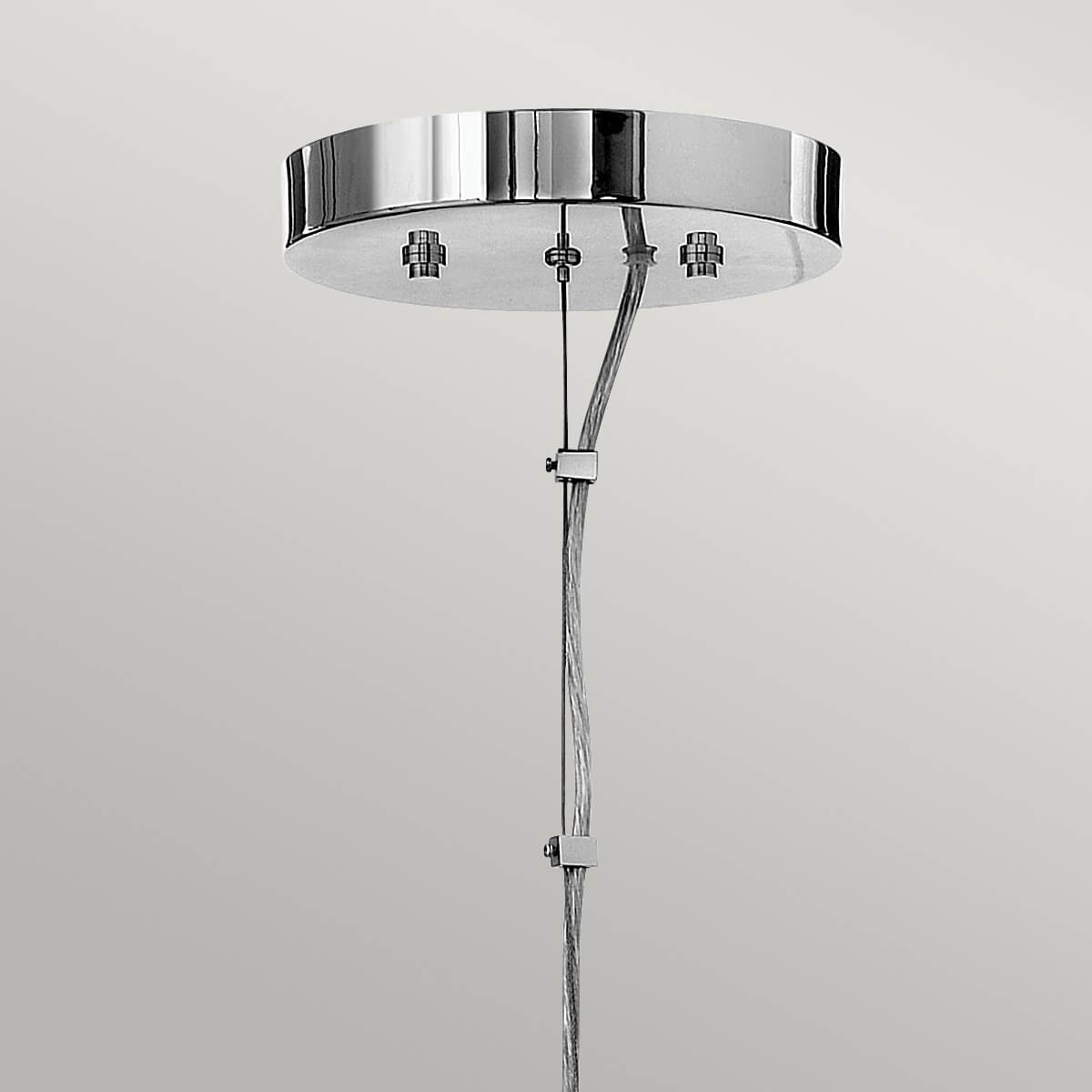 Lustre Mondo 8 lumières chromé et blanc, verre