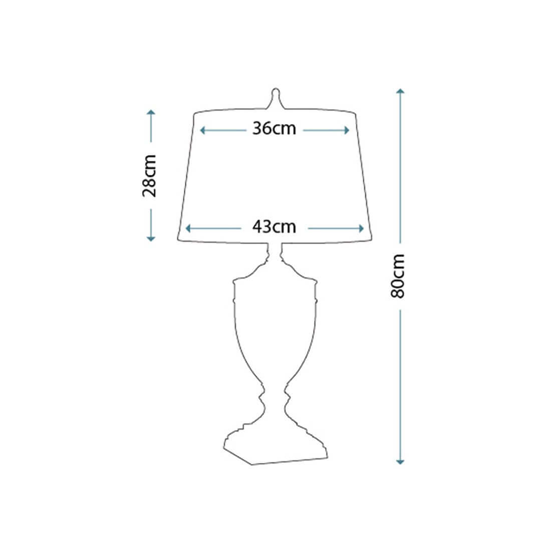 Lampe à poser Dennison nickel poli, verre