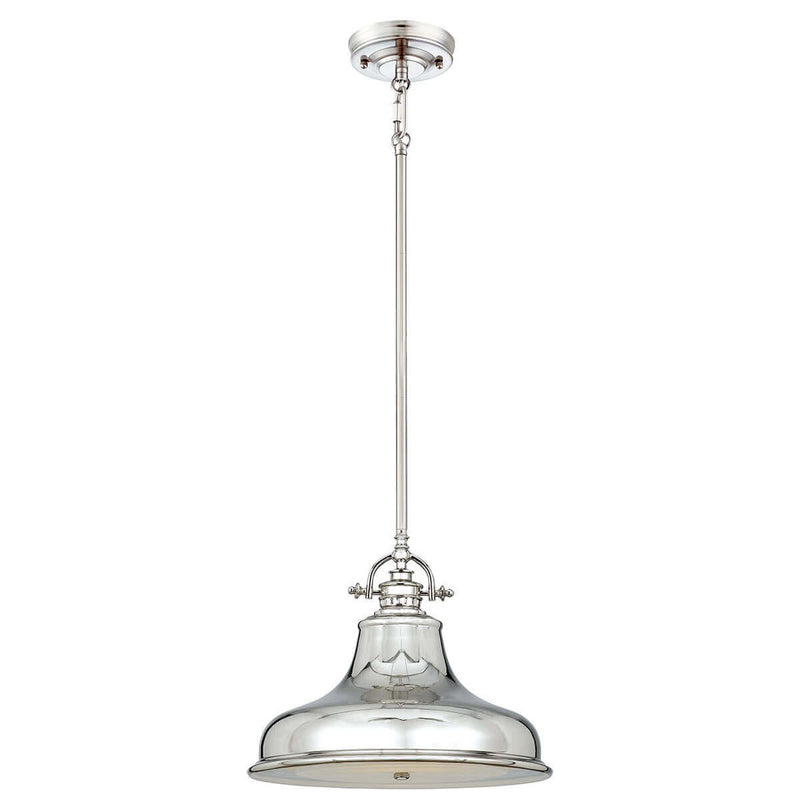 Suspension Emery argentée, verre, Ø 34,3 cm