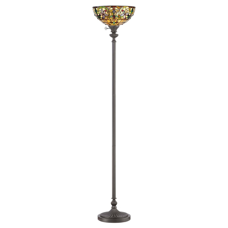 Lampadaire Kami bronze, verre