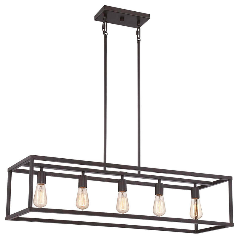 Lustre New Harbor 5 lumières bronze