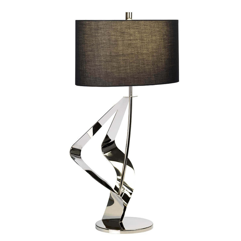 Lampe à poser Ribbon nickel poli et noire