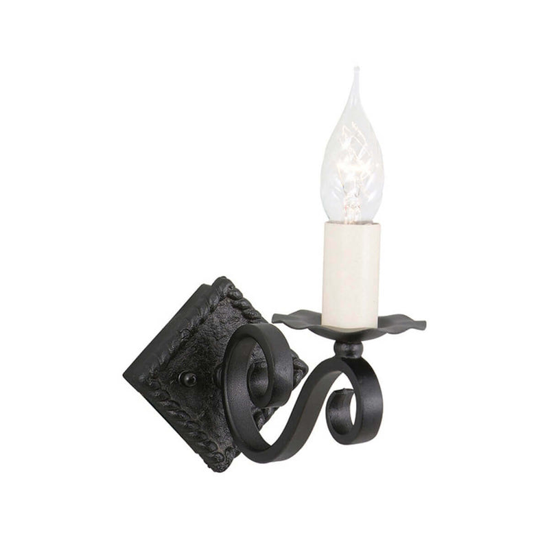 Applique murale Rectory noire, L 17 cm