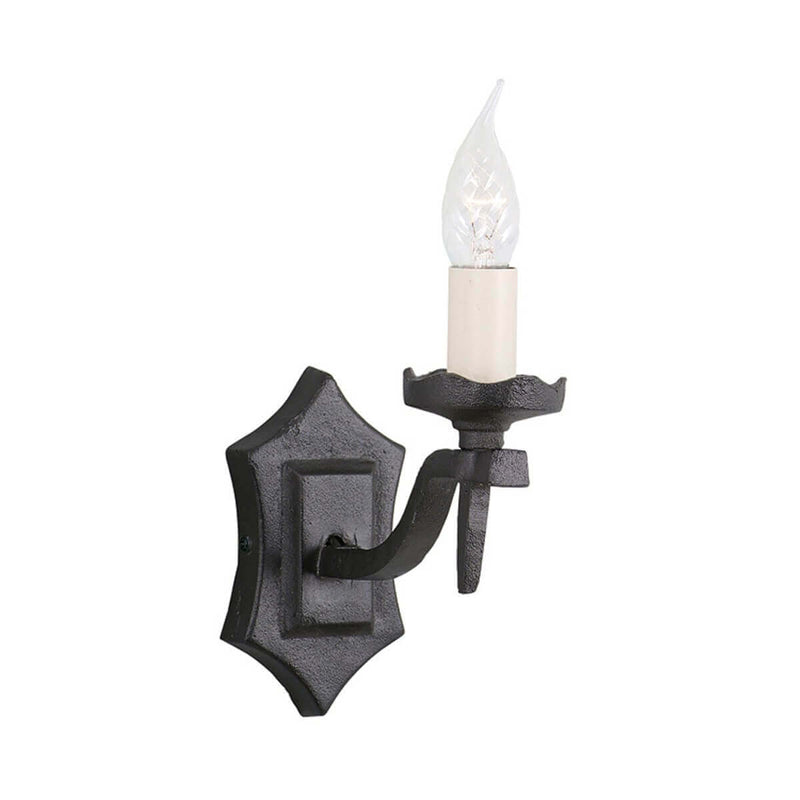 Applique murale Rectory noire, L 20 cm