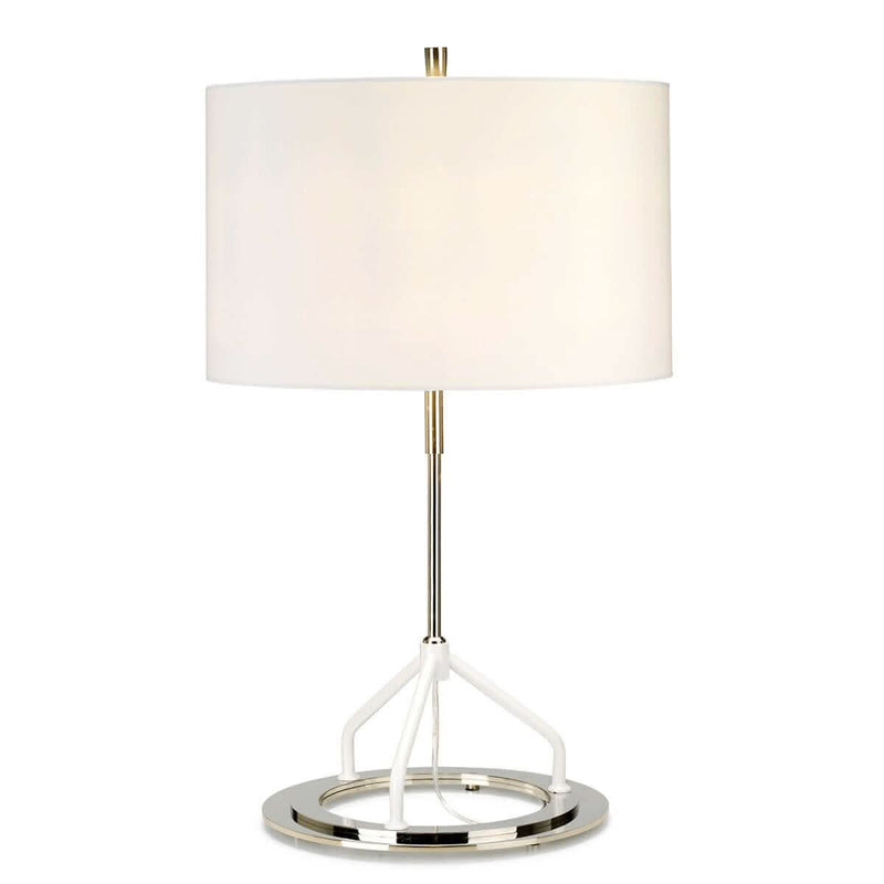 Lampe à poser Vicenza grise foncé et blanche