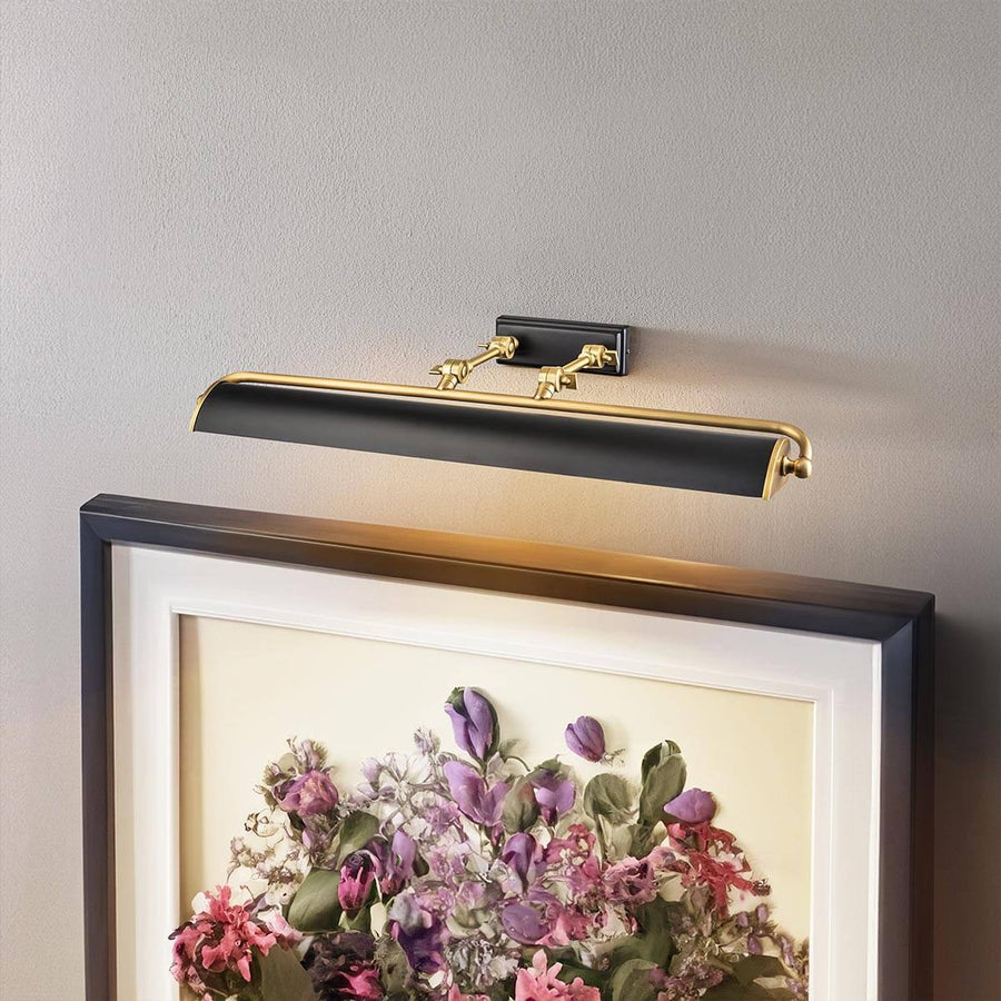 Applique murale Winchfield 4 lumières laiton vieilli et noire, verre