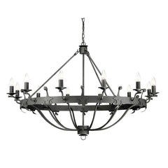Lustre Windsor 12 lumières anthracite