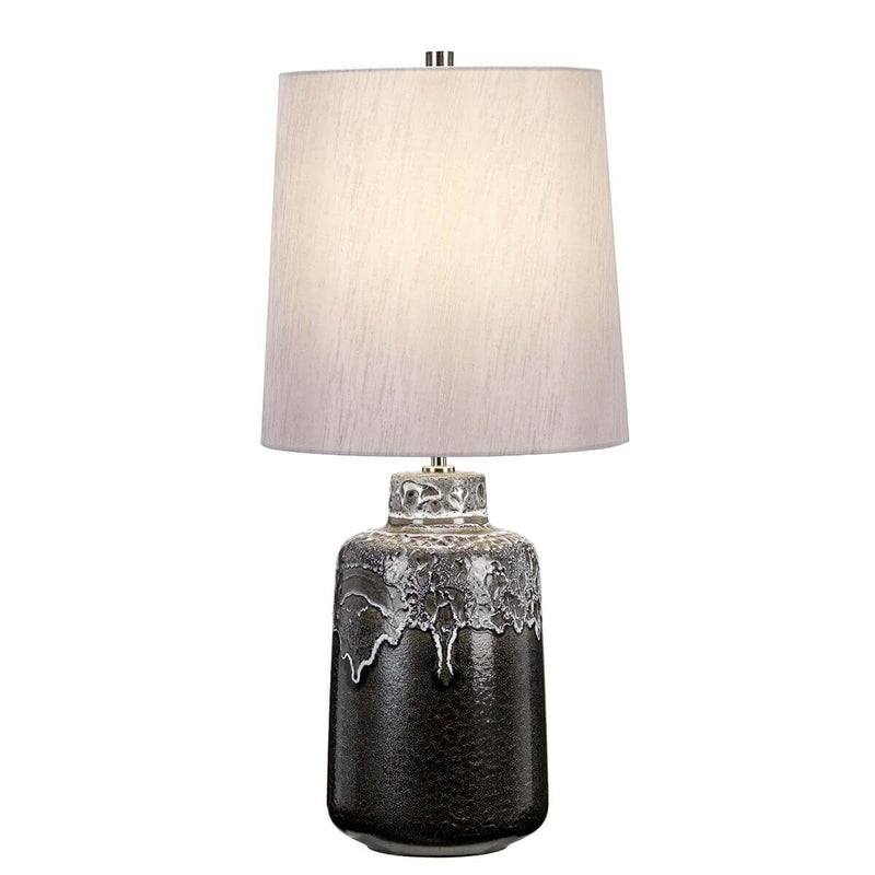 Lampe à poser Woolwich anthracite et blanche, céramique