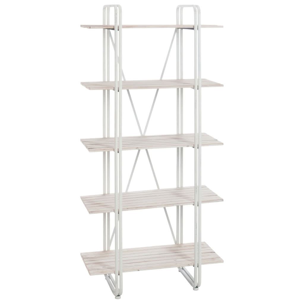 Étagère Métal Bois Blanc Lavé - Designix