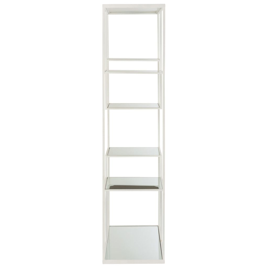 Étagère Métal Verre Blanche 5 Rayons - Designix