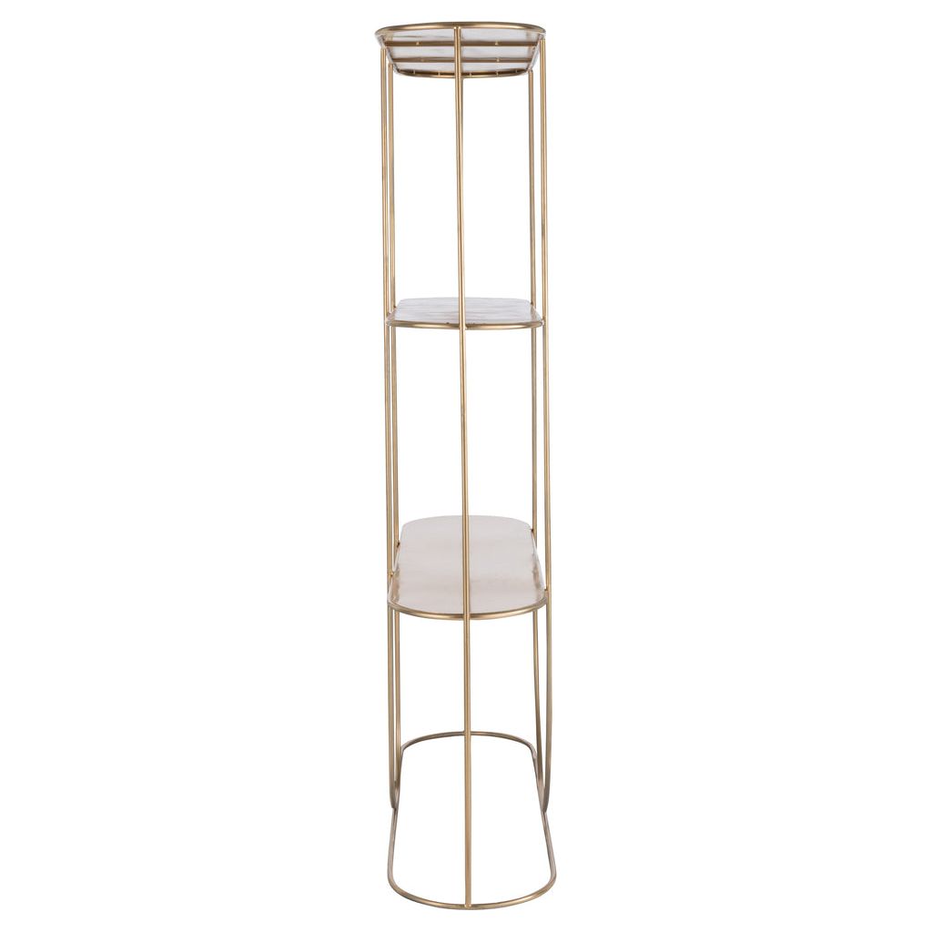 Étagère Métallique Dorée 3 Planches - Designix