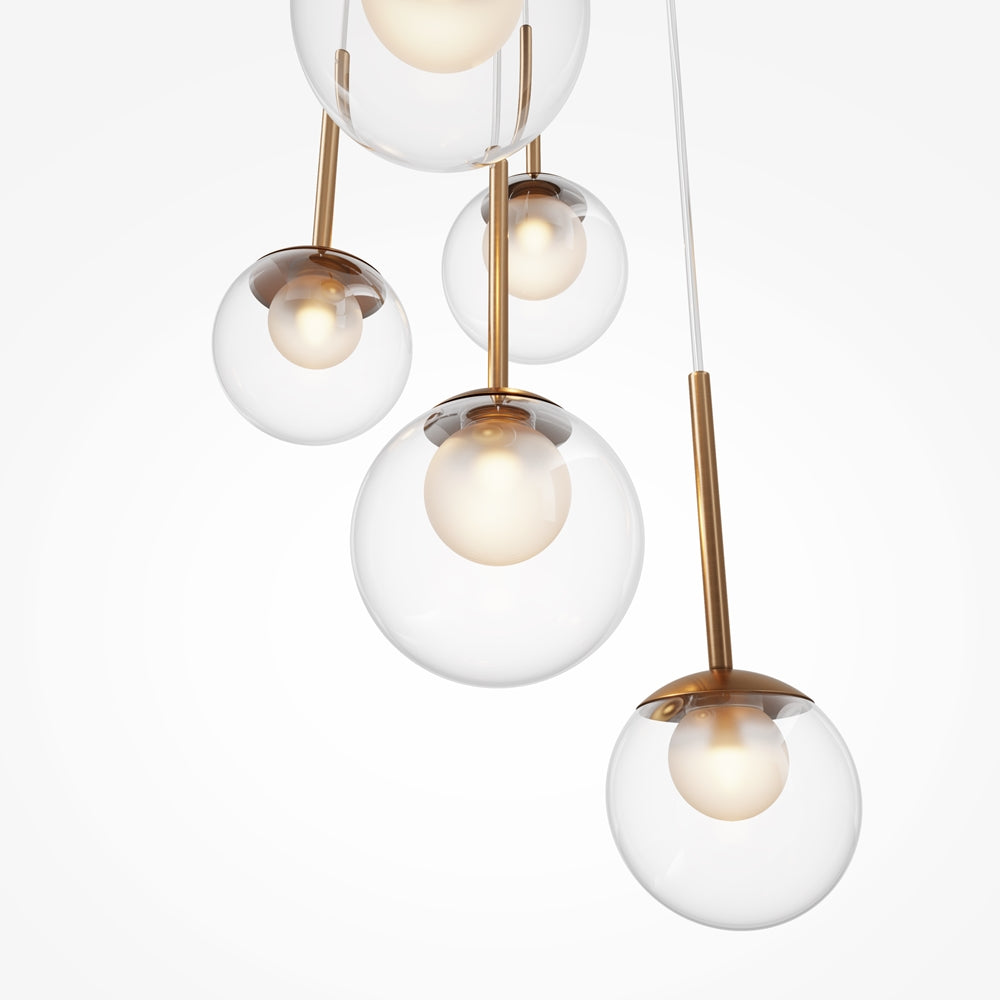 Basic form Suspension luminaire doré