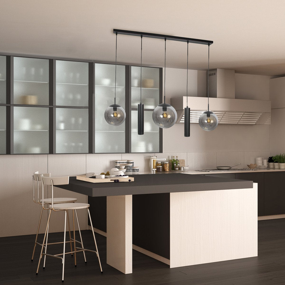Suspension luminaire Bollique noir