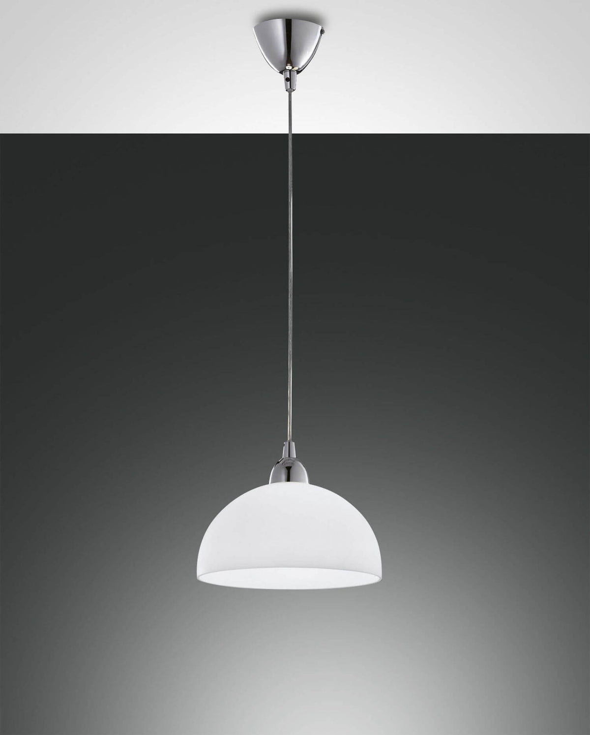 Suspension Nice blanche, Ø 26 cm