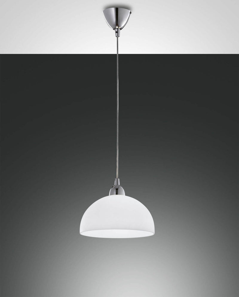 Suspension Nice blanche, Ø 26 cm