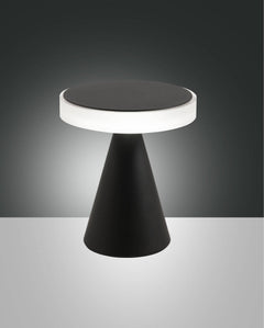 Lampe à poser Neutra noire, Ø 17 cm