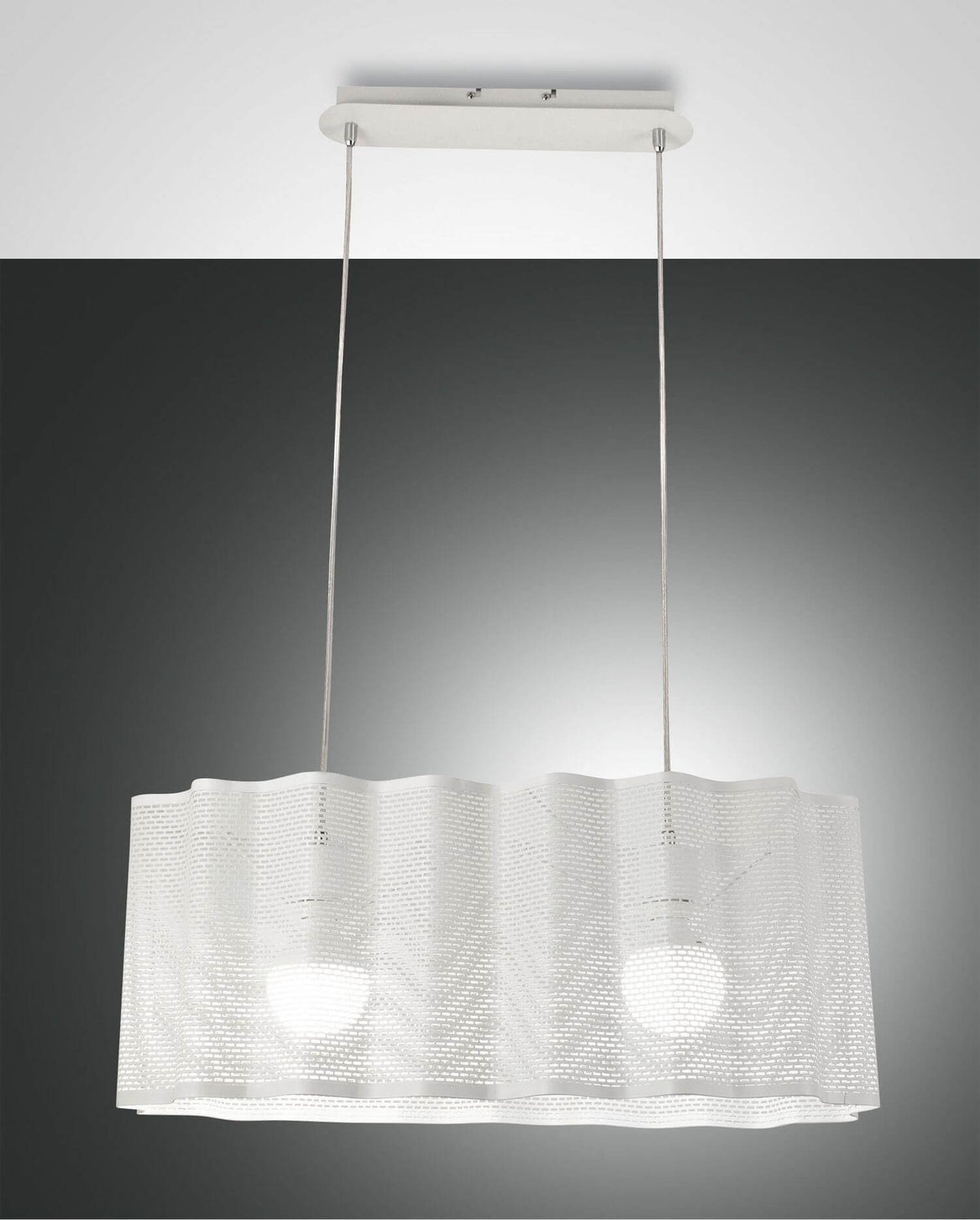 Suspension Glicine 2 lumières blanche