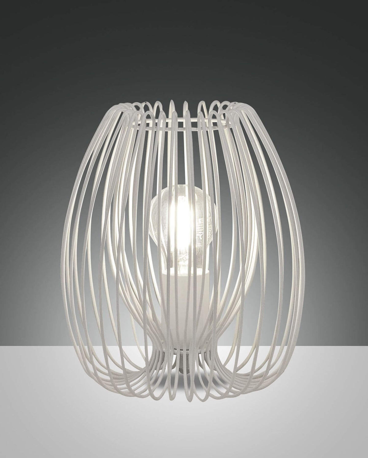 Lampe à poser Camp blanche, Ø 20 cm