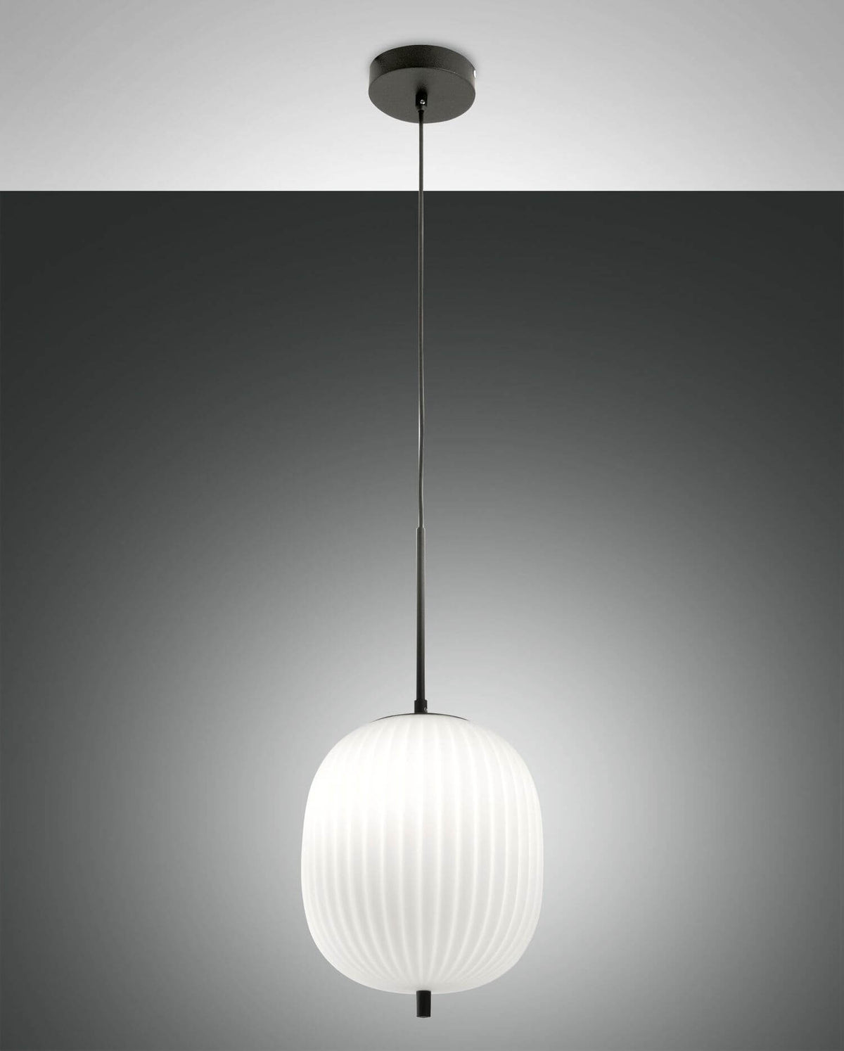 Suspension Domizia noire, Ø 25 cm