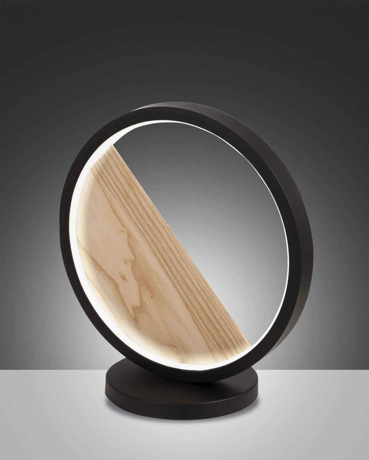 Lampe à poser Pierre noire, bois