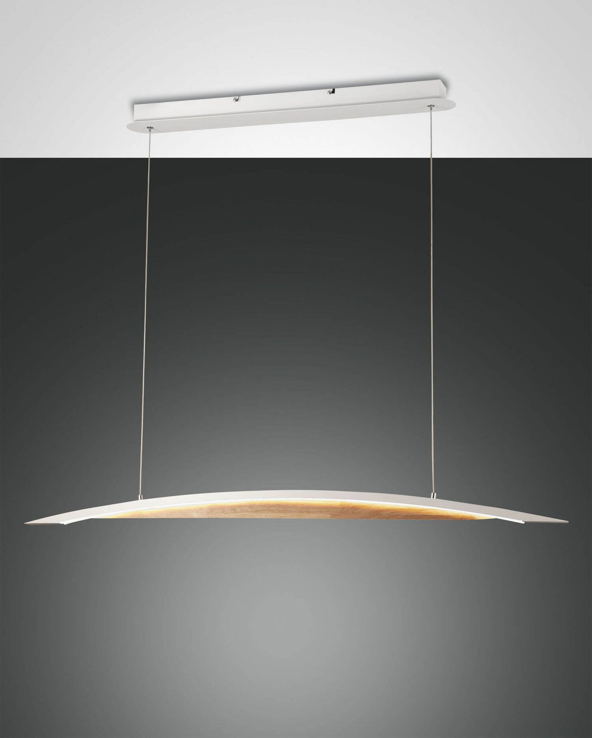 Suspension Cordoba blanche, bois