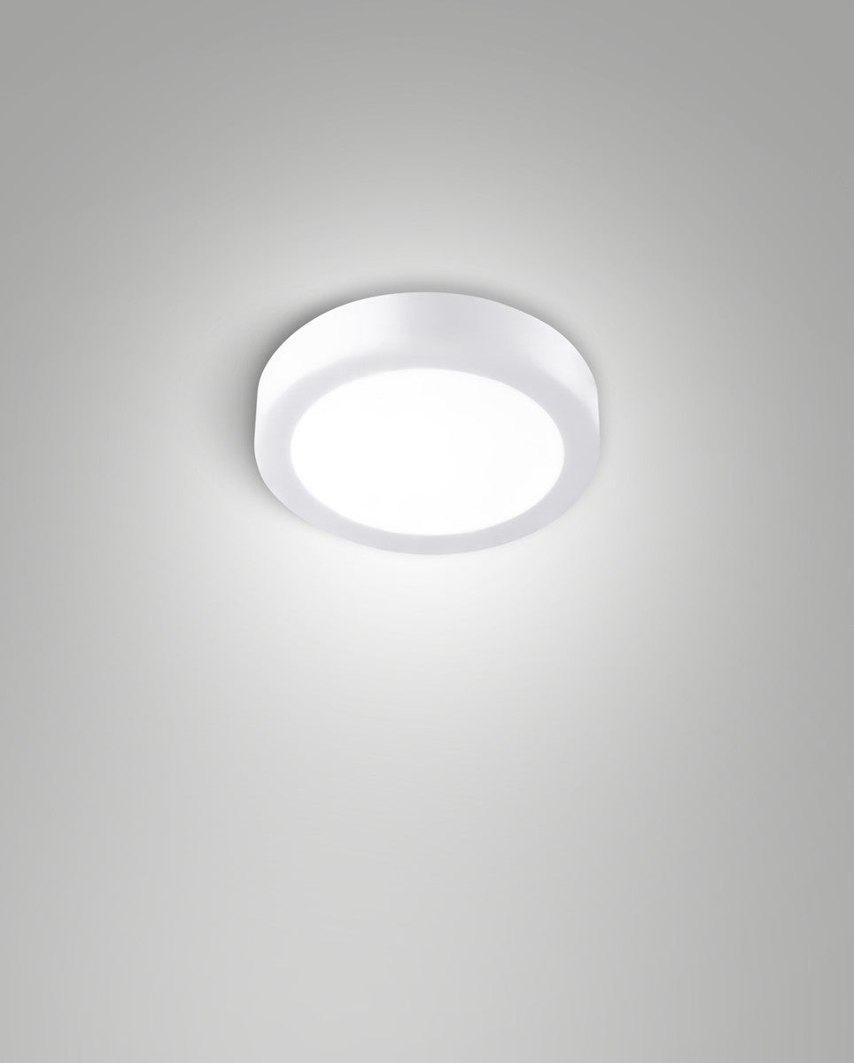 Plafonnier extérieur Nicole CCT blanc, Ø 14,5 cm