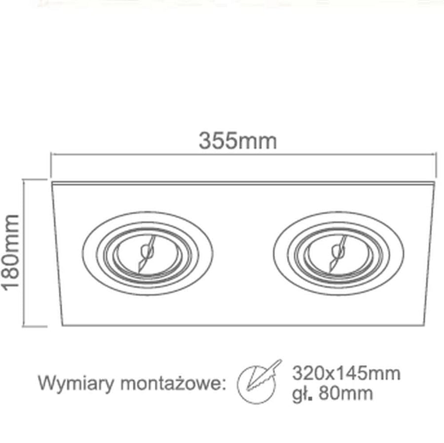 Spot encastrable Faro II noir
