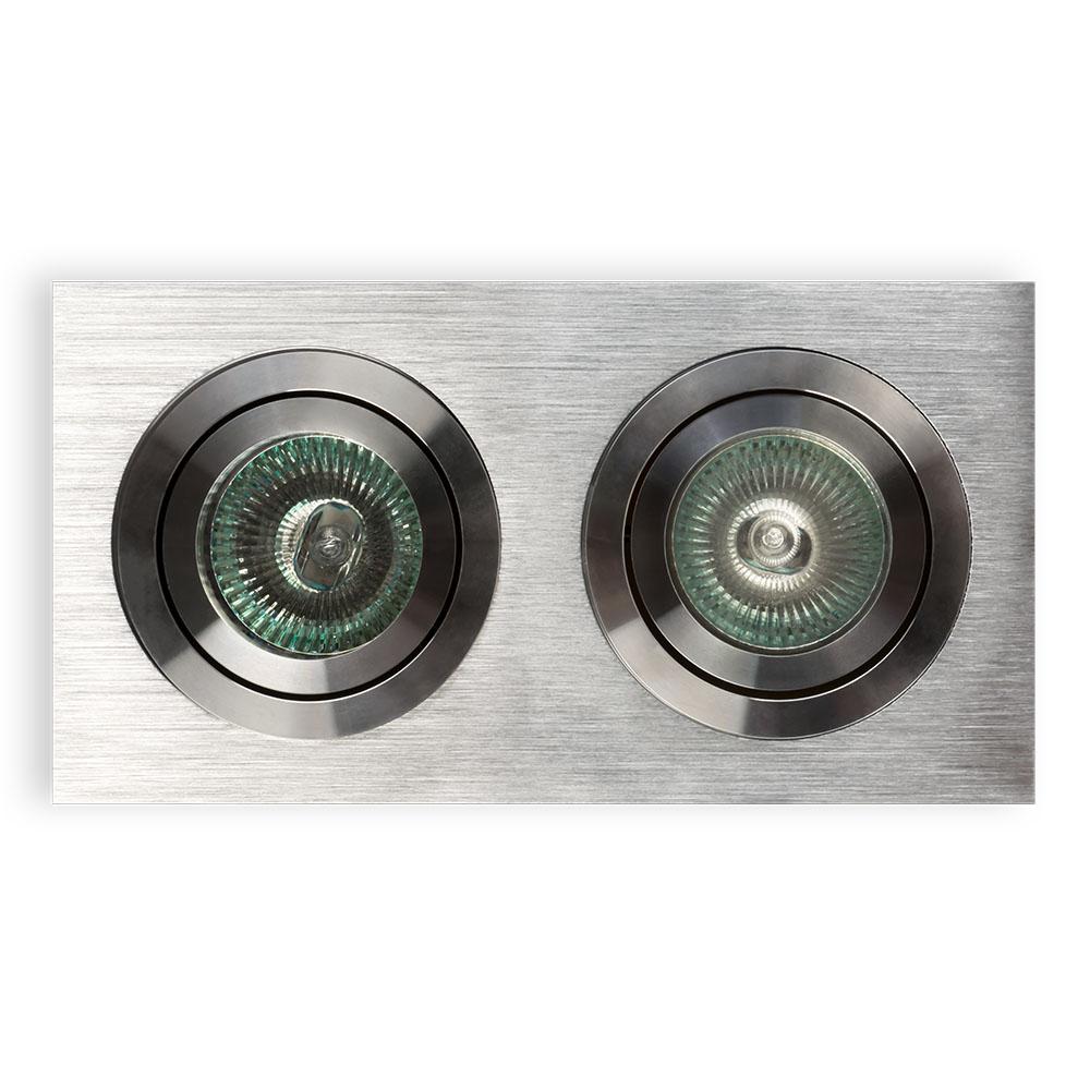 Spot encastrable Fasto II aluminium brossé
