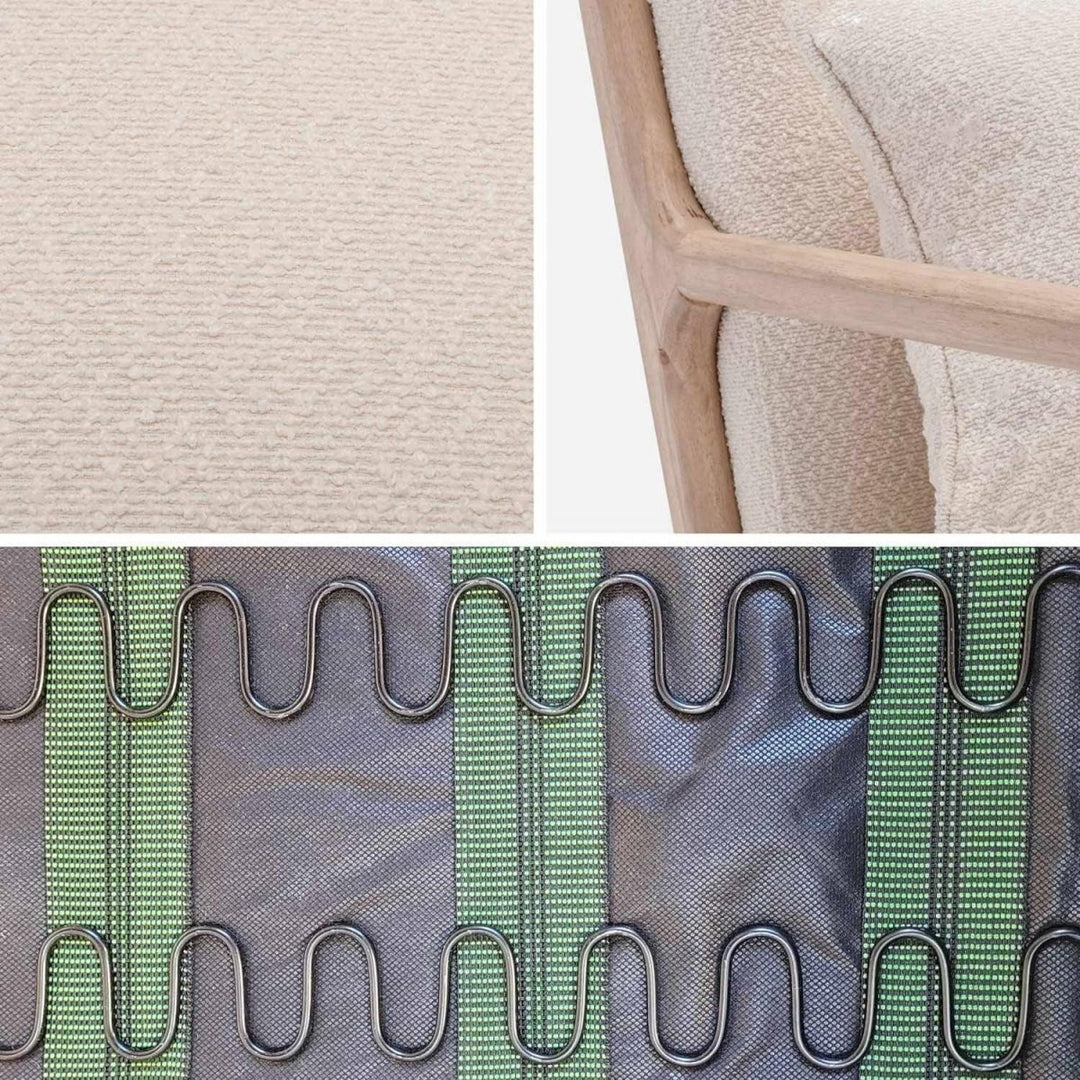 Fauteuil Bouclette Bois Scandinave | Reef - Designix Fauteuil