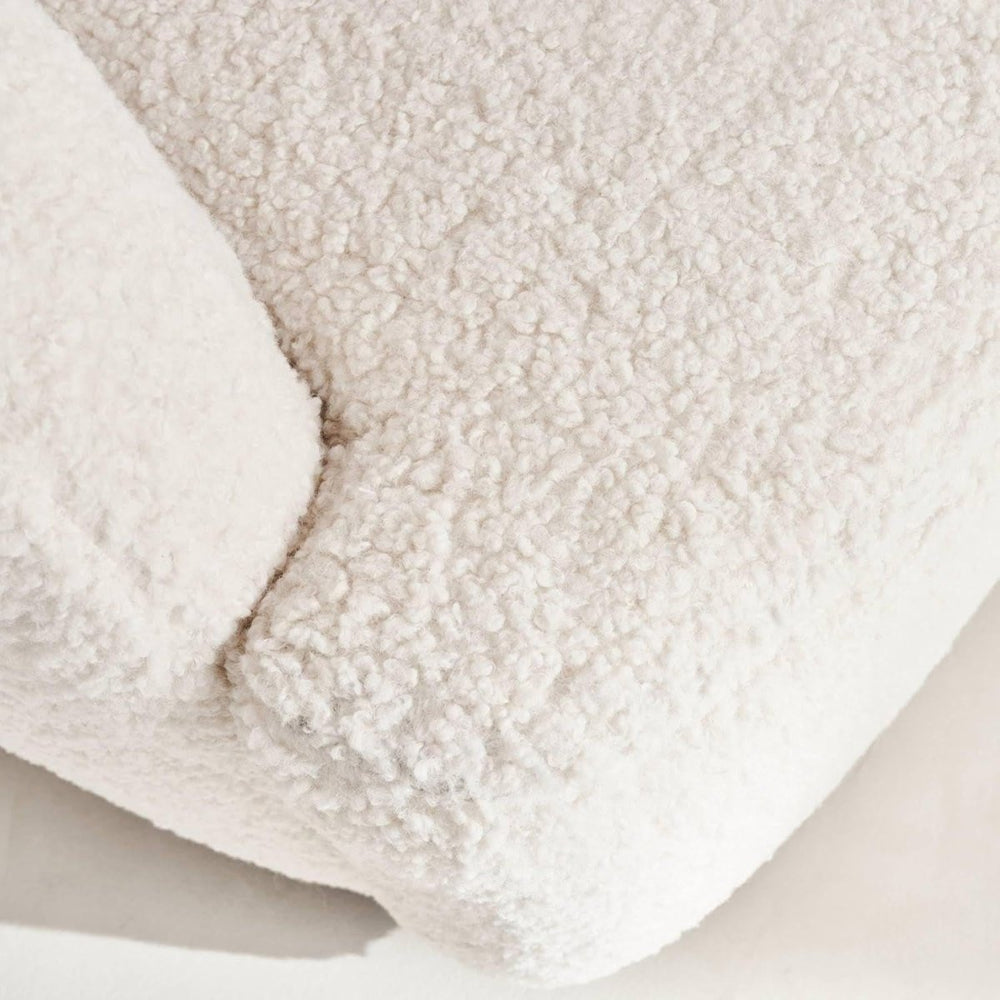 Fauteuil Rond Pivotant Bouclette | Glacier - Designix Fauteuil