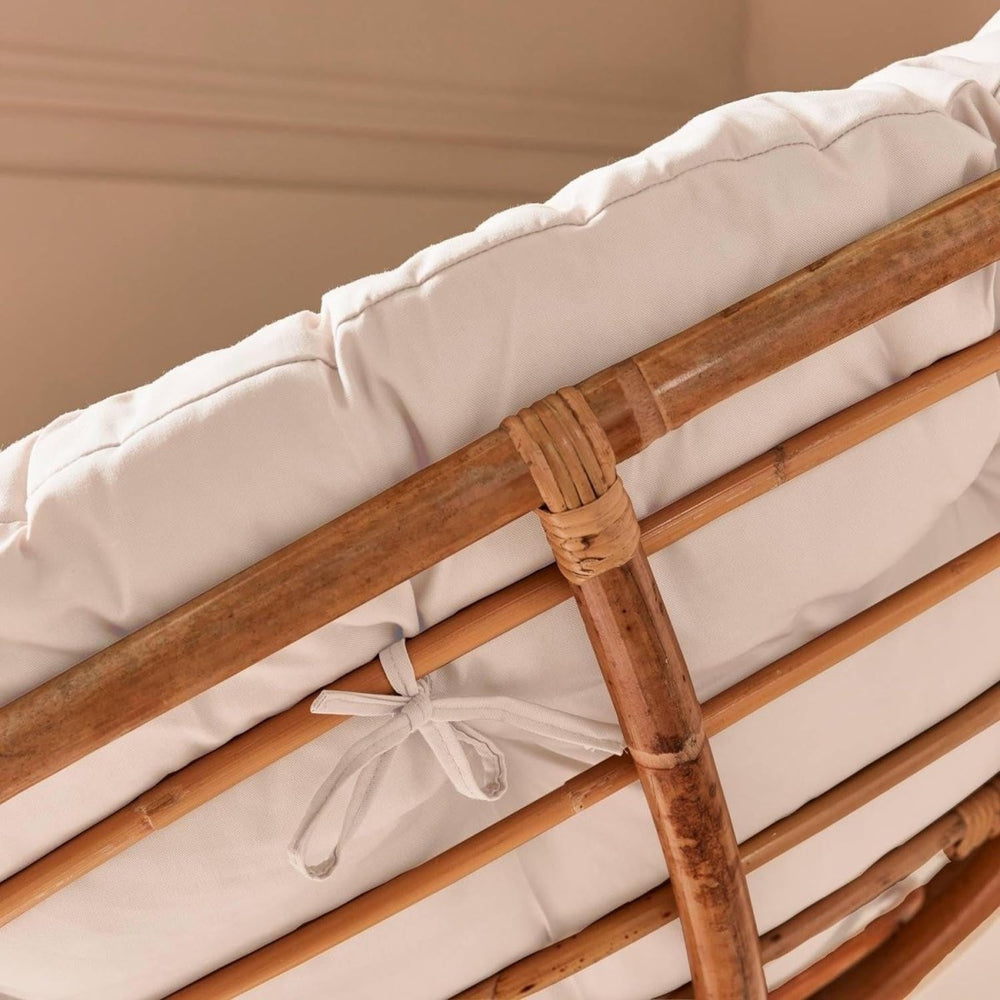 Fauteuil Rotin Coussin Blanc | Granite - Designix Fauteuil