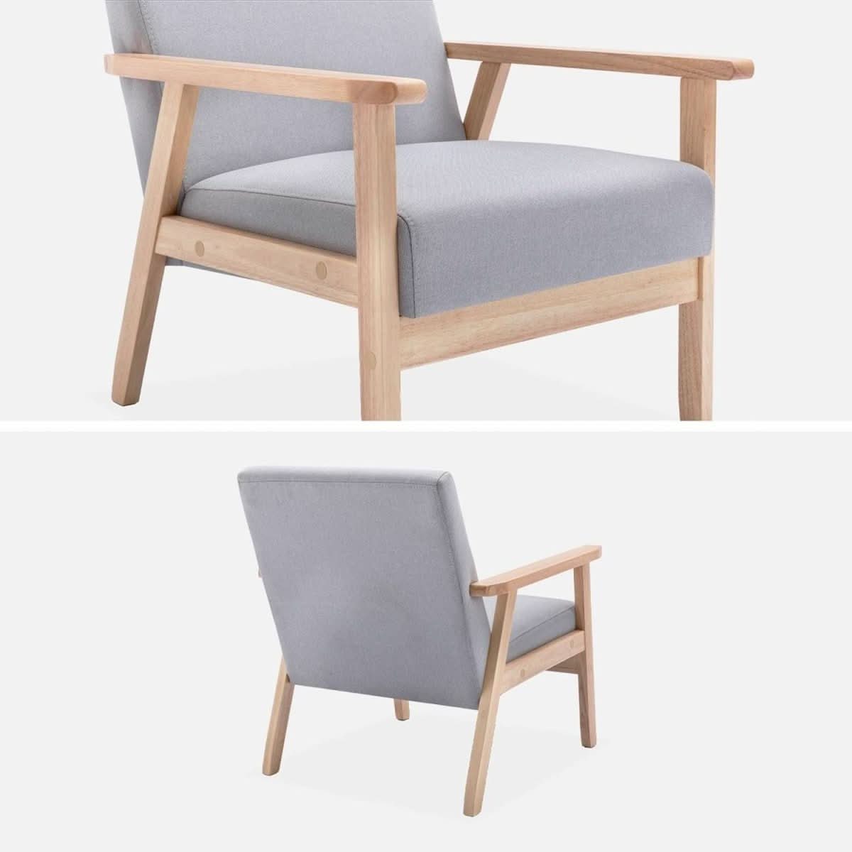 Fauteuil Scandinave Bois Gris | Éthéré - Designix Fauteuil