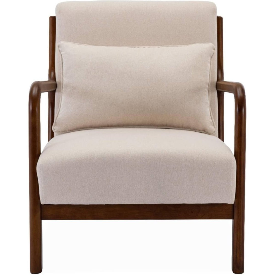 Fauteuil Tissu Beige Scandinave| Kaleido - Designix Fauteuil