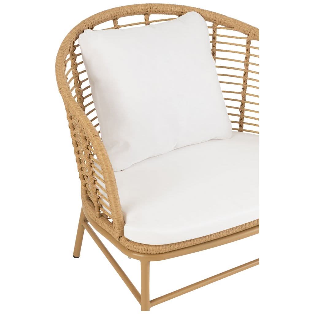 Fauteuil Zayo Métal Beige | Erya - Designix Fauteuil