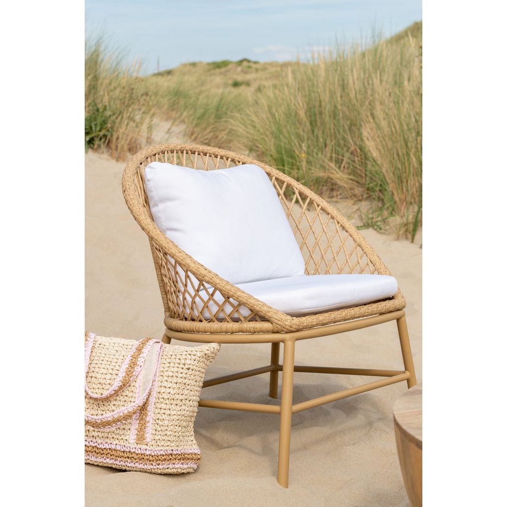 Fauteuil Zayo Métal Beige | Erya - Designix Fauteuil